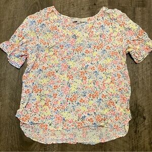 LOFT Floral Print Blouse - Multicolor